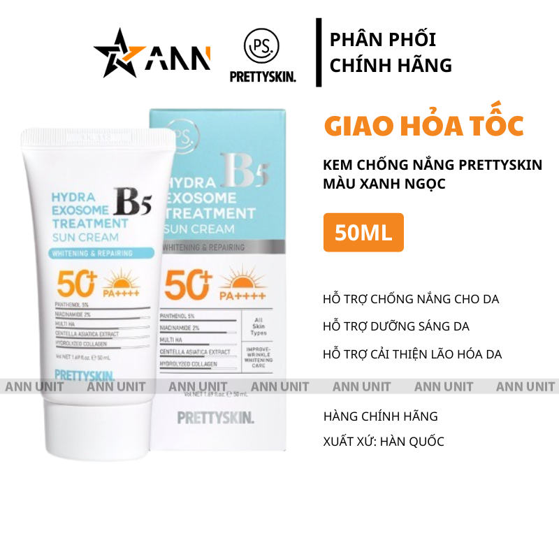 20047_15_20250625124355-2.png Kem Chống Nắng B5 PrettySkin 50ml Màu Xanh Ngọc - Hỗ Trợ Chống Nắng Dưỡng Sáng Cải Thiện Lão Hóa Da - 8809733215949