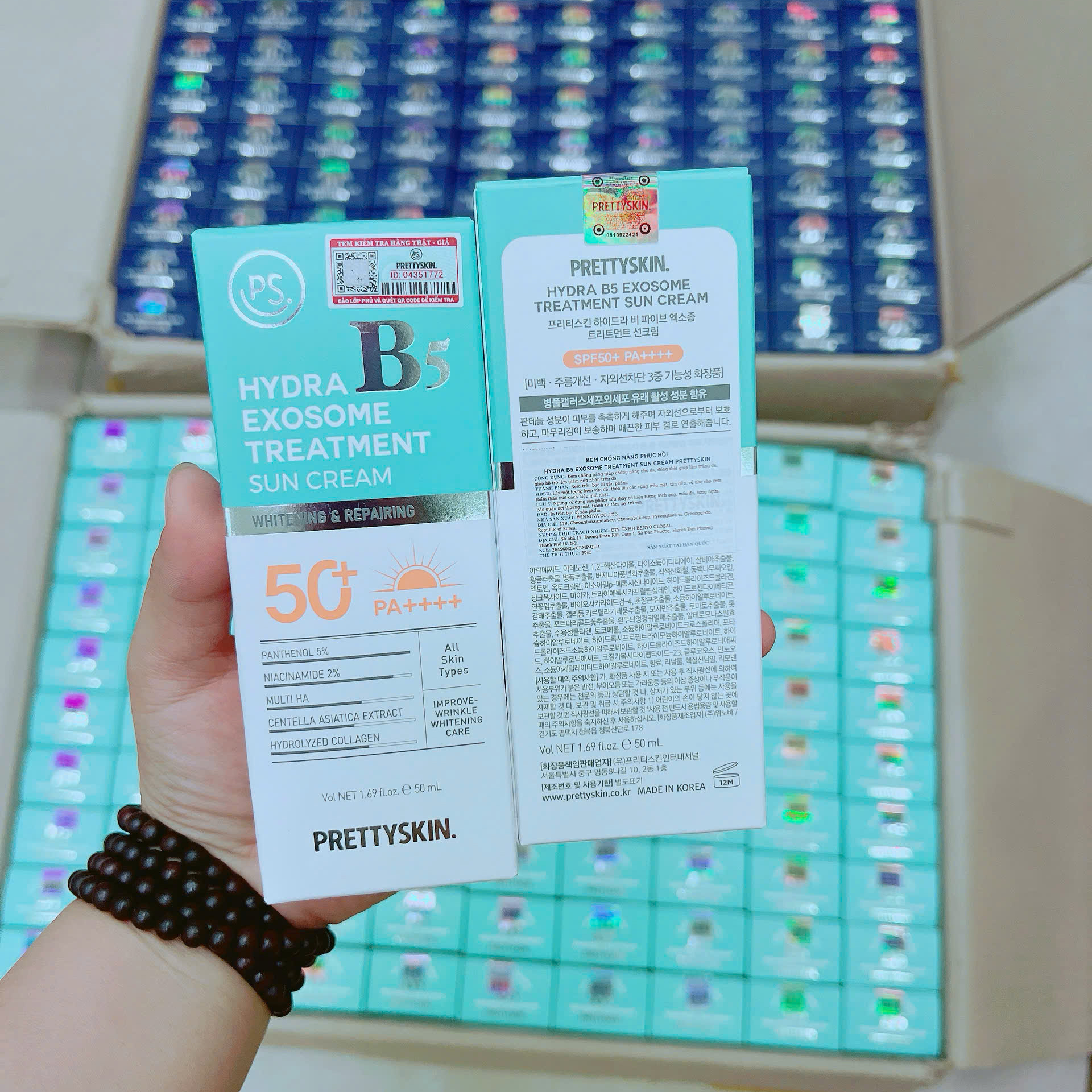 Kem Chống Nắng B5 PrettySkin 50ml Màu Xanh Ngọc - Hỗ Trợ Chống Nắng Dưỡng Sáng Cải Thiện Lão Hóa Da Kem Chống Nắng B5 PrettySkin 50ml Màu Xanh Ngọc - Hỗ Trợ Chống Nắng Dưỡng Sáng Cải Thiện Lão Hóa Da