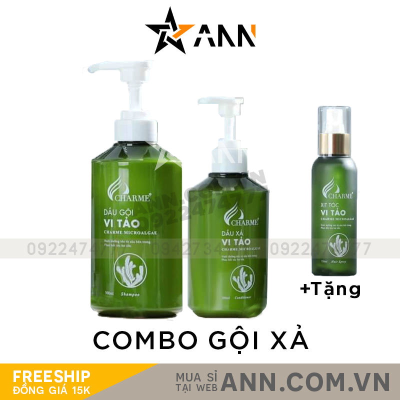 20657-combo-vi-tao.png Combo Gội Xả Vi Tảo Charme Tặng Xịt Tóc - GOIXACHARME01