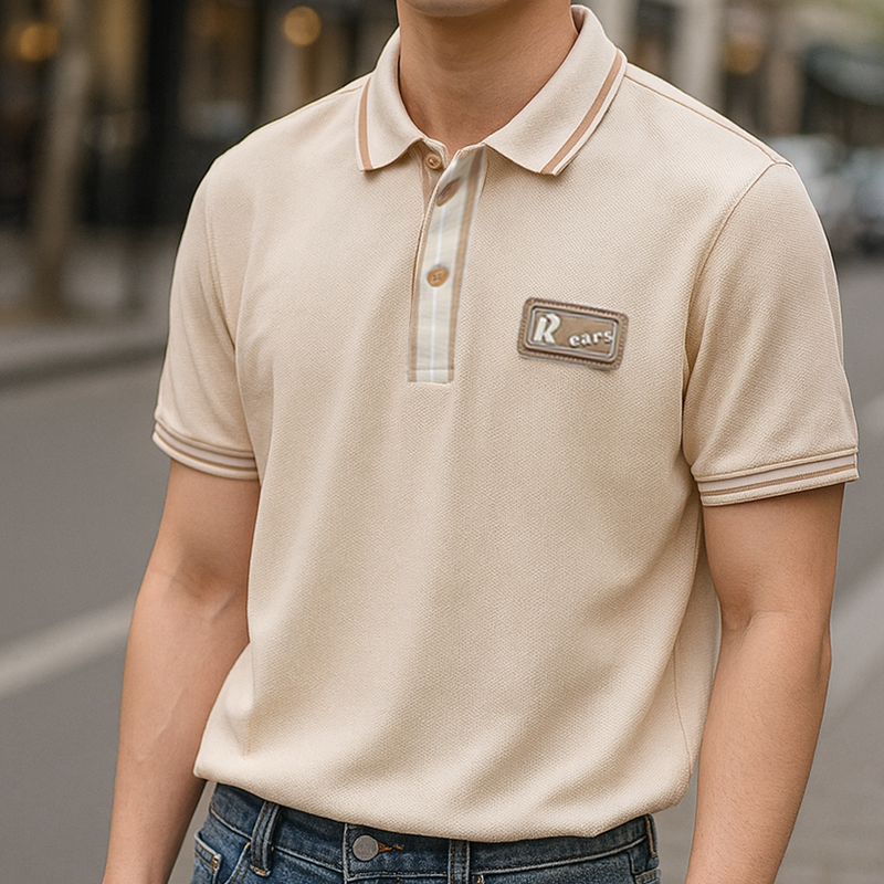 Áo Thun Nam Polo Cổ Bẻ Phối Tag Chữ Rears Áo Thun Nam Polo Cổ Bẻ Phối Tag Chữ Rears