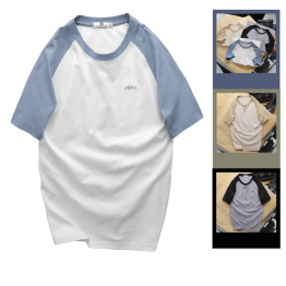 Áo Thun Nam Cổ Tròn Pack Horse Tay Phối Màu Thêu Chữ TERA - AB446