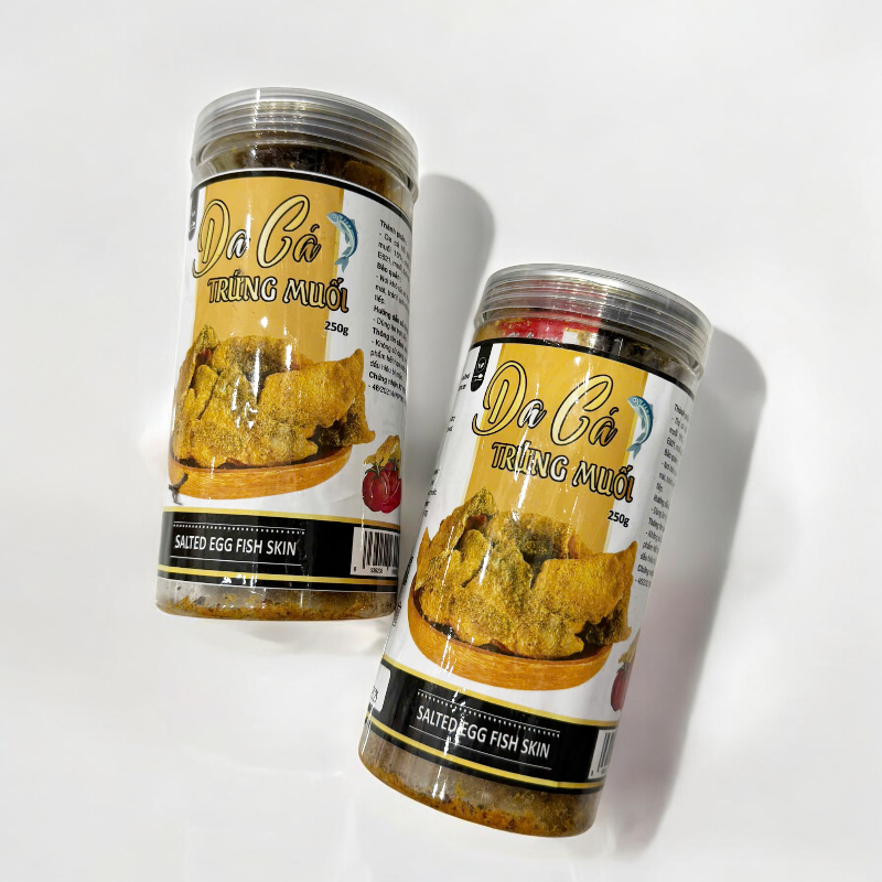 Da Cá Trứng Muối Chuẩn Vị 250g hộp Da Cá Trứng Muối Chuẩn Vị 250g hộp