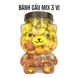 Bánh Gấu Mix 3 Vị Thơm Ngon 500g - Hộp Gấu Lớn - BGM