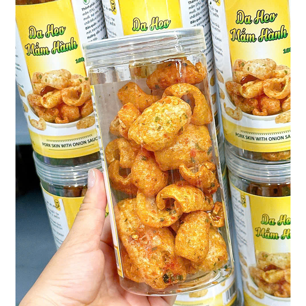 Da Heo Mắm Hành Thơm Ngon Đậm Vị 160g Da Heo Mắm Hành Thơm Ngon Đậm Vị 160g