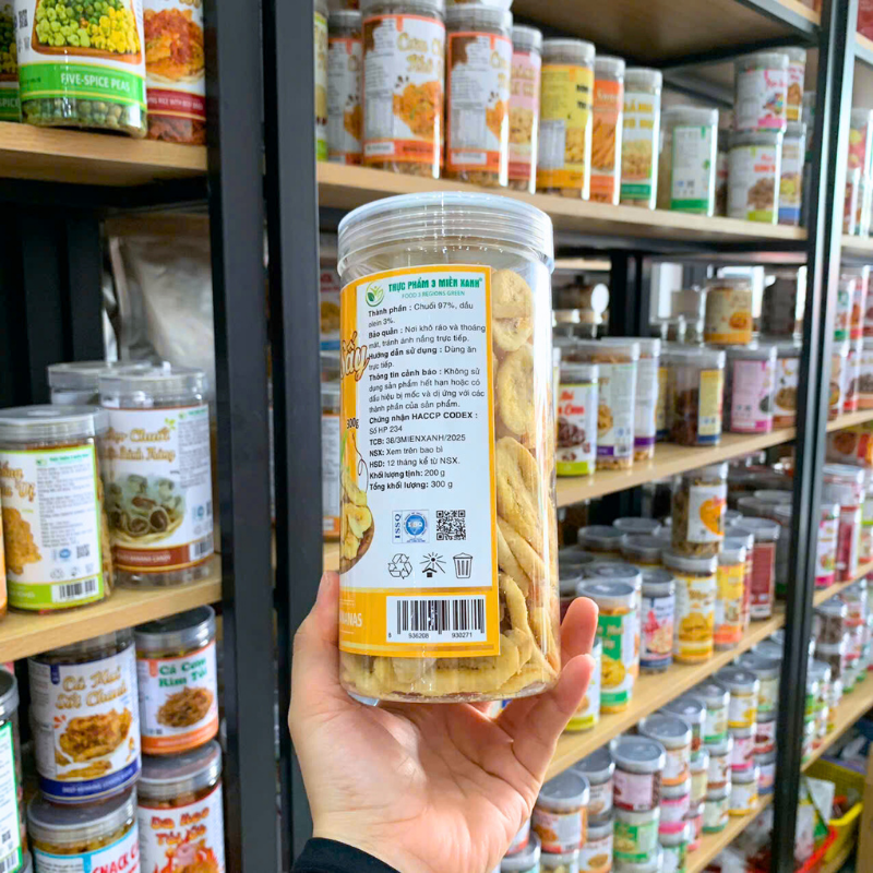 Chuối Sứ Sấy Giòn Thơm Ngon 300g Hộp Chuối Sứ Sấy Giòn Thơm Ngon 300g Hộp