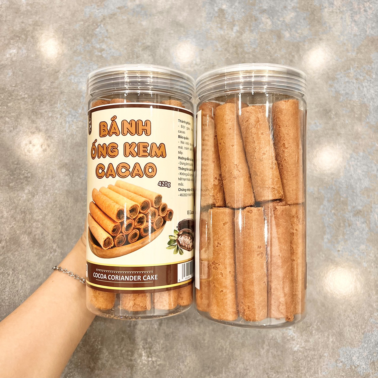 Bánh Ống Ngò Ca Cao Thơm Ngon 420g Bánh Ống Ngò Ca Cao Thơm Ngon 420g