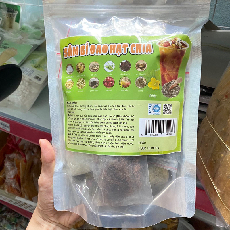 Bỏ sỉ sâm Bí Đao Hạt Chia 400g Túi Zip Bỏ sỉ sâm Bí Đao Hạt Chia 400g Túi Zip