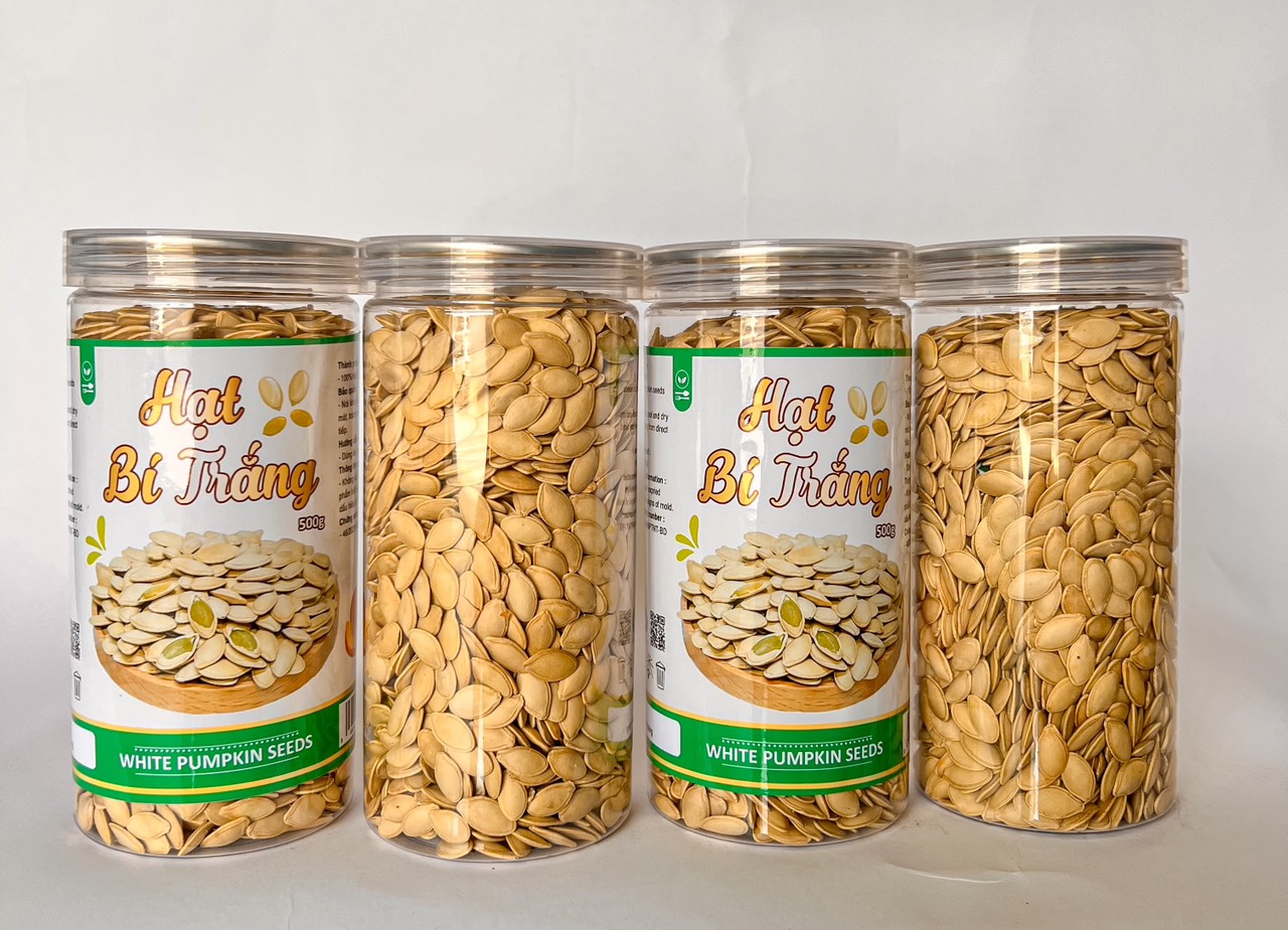 Nguồn sỉ hạt Bí Trắng Loại Ngon Hộp 500g Nguồn sỉ hạt Bí Trắng Loại Ngon Hộp 500g