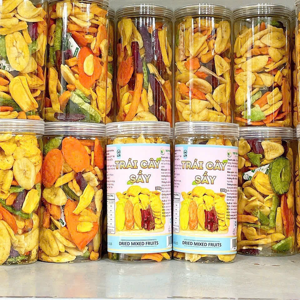 Phân phối trái Cây Thập Cẩm Sấy Giòn Thơm Ngon 300g Phân phối trái Cây Thập Cẩm Sấy Giòn Thơm Ngon 300g