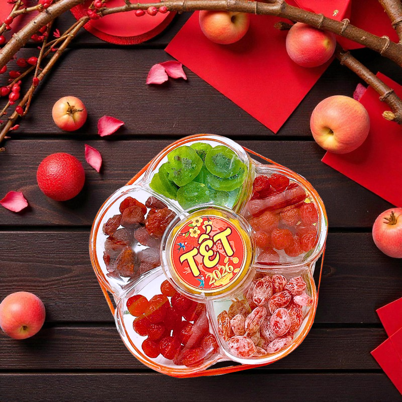 22745_12_20251031105554.png Hộp Quà Tết Set Mứt Lục Vị Bông Mai 800g (Ó Mai Đào Hồng, Ó Mai Đào Bố, Kiwi Sấy Dẻo, Ó Mai Mận Cơm, Xoài Sấy Dẻo) - Hộp Bông Mai - 8936208933692