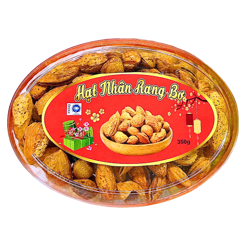 Hộp Quà Tết Hạnh Nhân Rang Bơ 350g - Hộp Ovan Hộp Quà Tết Hạnh Nhân Rang Bơ 350g - Hộp Ovan