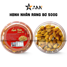 Hạnh Nhân Rang Bơ 450g - Hộp Tròn Lớn - 8936208933951