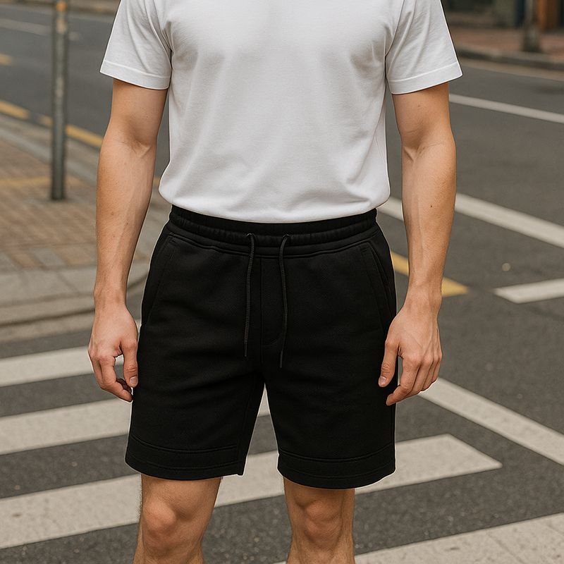 Nguồn sỉ quần Short Thun Nam Viền Sọc Ngang New Basic Nguồn sỉ quần Short Thun Nam Viền Sọc Ngang New Basic