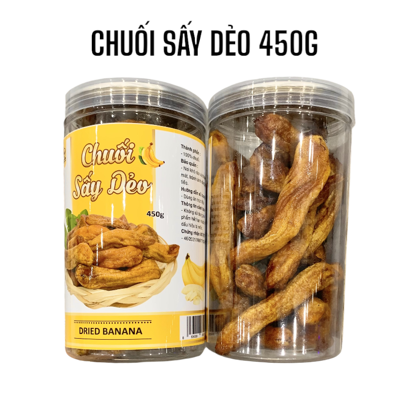 Chuối Sấy Dẻo Thơm Ngon 450g Chuối Sấy Dẻo Thơm Ngon 450g