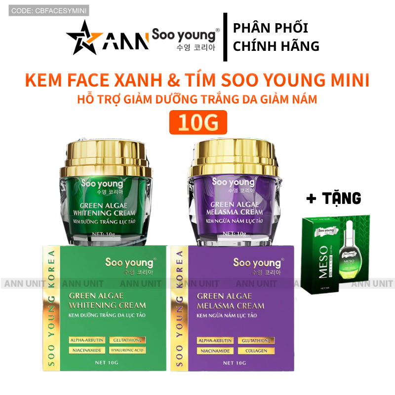 23066_serum-meso-mini-moi-1_20250810155732-1.png Combo Face Ngày Lục Tảo Soo Young Mini + Face Đêm Lục Tảo Soo Young Mini (Tặng 1 Serum meso) - CBFACESYMINI