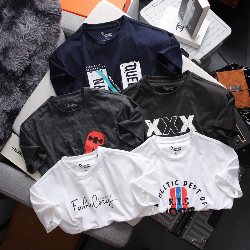 Phân phối áo Thun Nam Cổ Tròn Rurumen Màu Xám In Chứ SK8 SKATE Big Size Phân phối áo Thun Nam Cổ Tròn Rurumen Màu Xám In Chứ SK8 SKATE Big Size