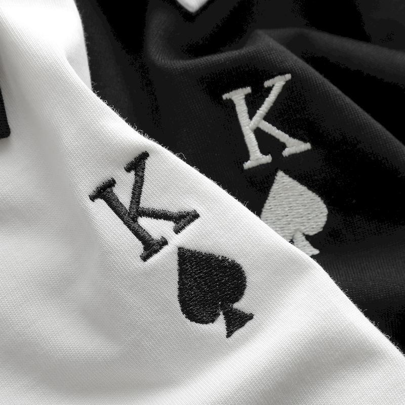 Áo Thun Nam Cổ Tròn Oversize Thêu Logo Poker Big Size 100kg Áo Thun Nam Cổ Tròn Oversize Thêu Logo Poker Big Size 100kg