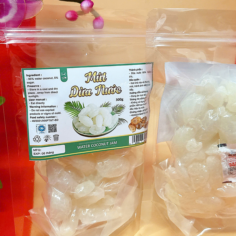 23385_z6125806474069-e906a6cf0980754b64cd2081bc9b10fd_20241214111450-2.jpg Mứt Dừa Nước Túi Zip 300g - MDNHCK