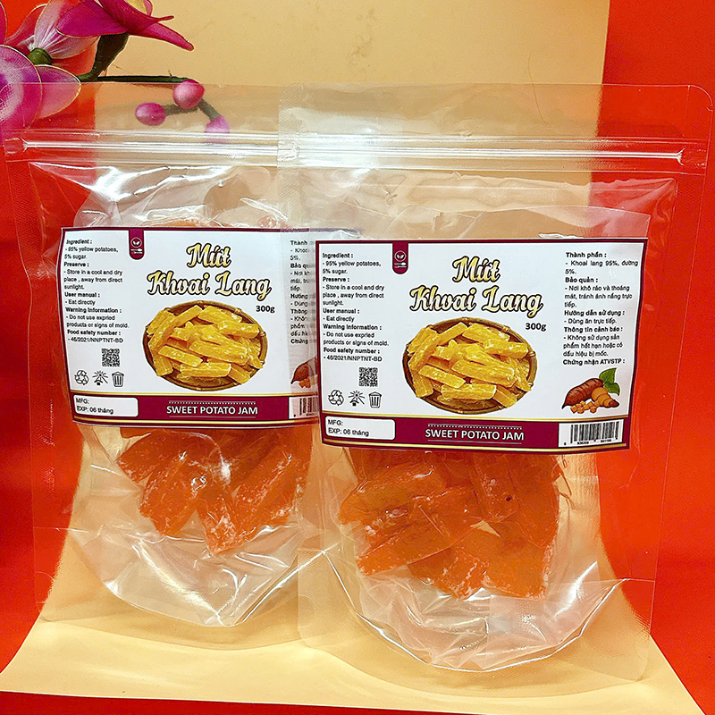 Mứt Khoai Lang Túi Zip 300g Mứt Khoai Lang Túi Zip 300g