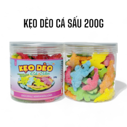 Kẹo Dẻo Cá Sấu Hộp Pet 200g - KDCSHP200
