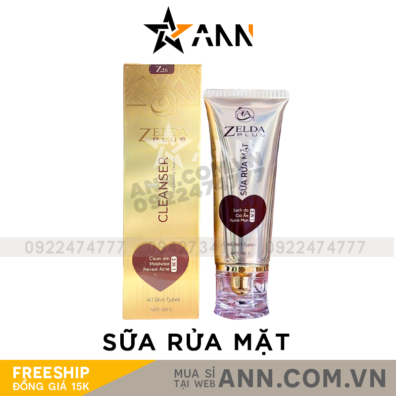 23699-srm-zelda.png Sữa Rửa Mặt Zelda Plus Sạch Da Giữ Ẩm Ngừa Mụn - SRMZELDAPLUS