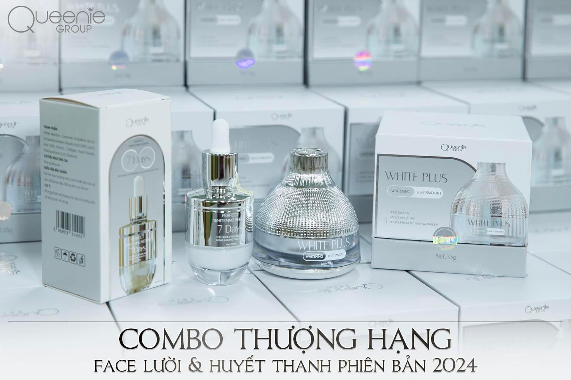 Combo Kem Face Lười Thượng Hạng và Serum Huyết Thanh 7Days Queenie Skin Combo Kem Face Lười Thượng Hạng và Serum Huyết Thanh 7Days Queenie Skin