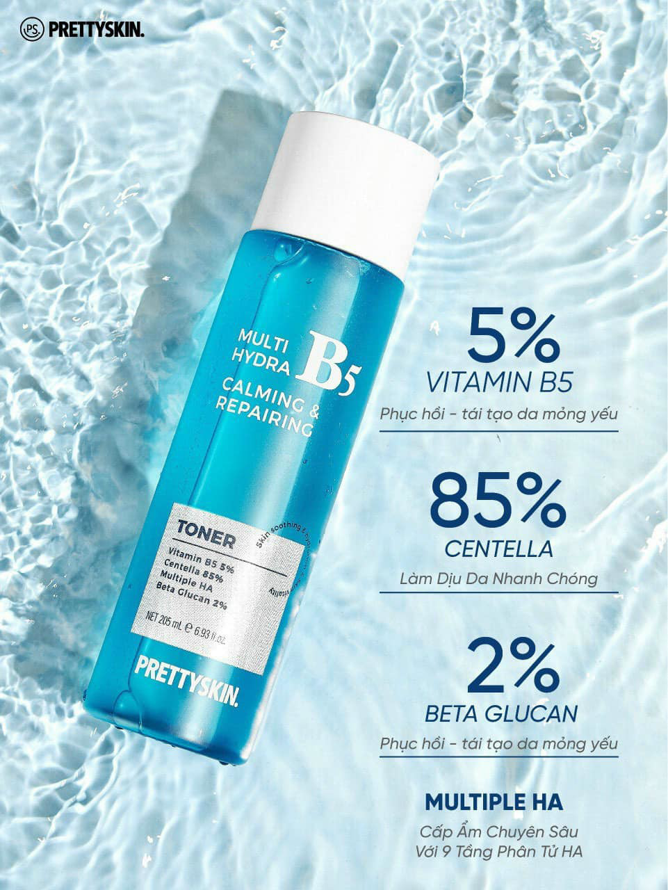 Phân phối nước Hoa Hồng Toner Prettyskin Multi Hydra B5 Phục Hồi Dưỡng Trắng Da 205ml Phân phối nước Hoa Hồng Toner Prettyskin Multi Hydra B5 Phục Hồi Dưỡng Trắng Da 205ml