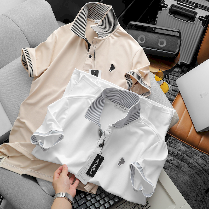 23920_z5330571754545-e6377eb6b0ca8b0c1f54444fb9d91631_20240409072257-5.png Áo Thun Nam Cổ Bẻ Pack Hourse Viền Bo Sọc Nhuyễn Thêu Logo (Có size 3x) - CS222