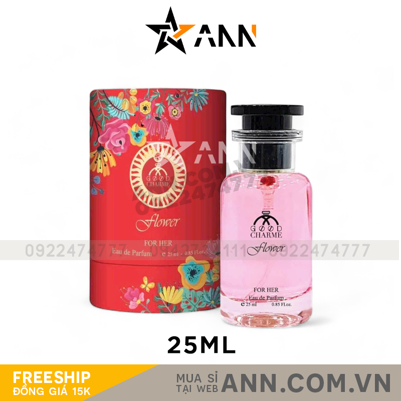 Phân phối nước Hoa Good Charme Flower 25ml Mùi Nữ Phân phối nước Hoa Good Charme Flower 25ml Mùi Nữ