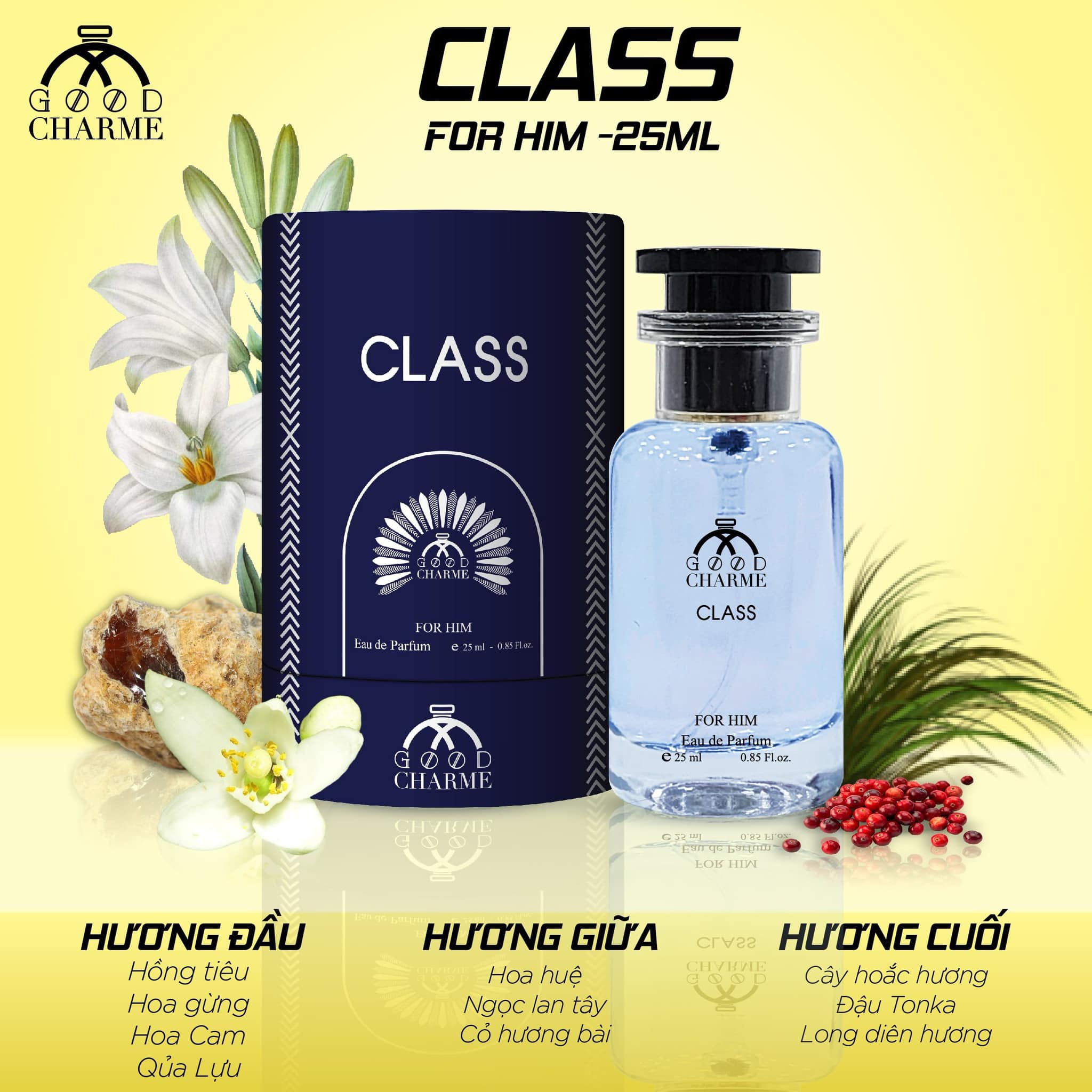 Giá sỉ nước Hoa Good Charme Class 25ml Mùi Nam Giá sỉ nước Hoa Good Charme Class 25ml Mùi Nam