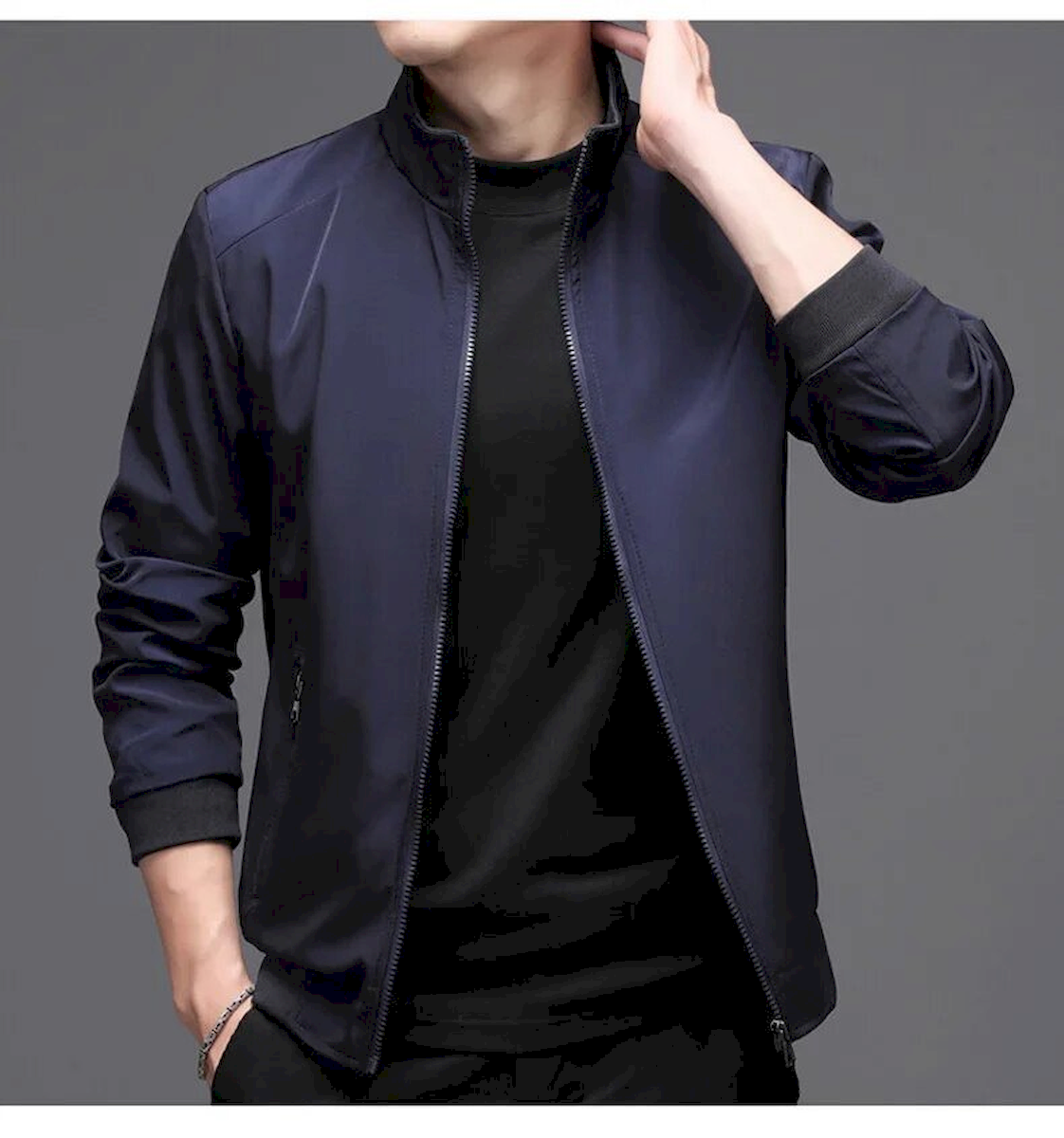 23979_z5338177952031-3138723b598879a03812b11cfd9d6ace_20240412031810-6.png Áo Khoác Nam Rurumen Chất Dù 2 Lớp Kiểu Trơn Cổ Đứng Cao Cấp (Có Size 3x) - AK086