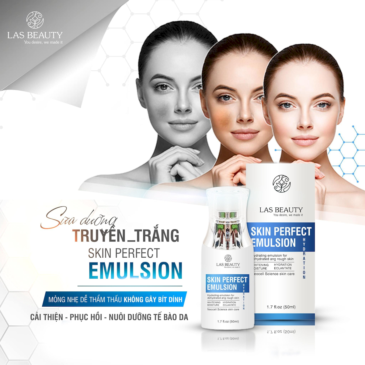 Sữa Dưỡng Rong Nho Las Beauty Skin Perfect Emulsion 50ml Sữa Dưỡng Rong Nho Las Beauty Skin Perfect Emulsion 50ml