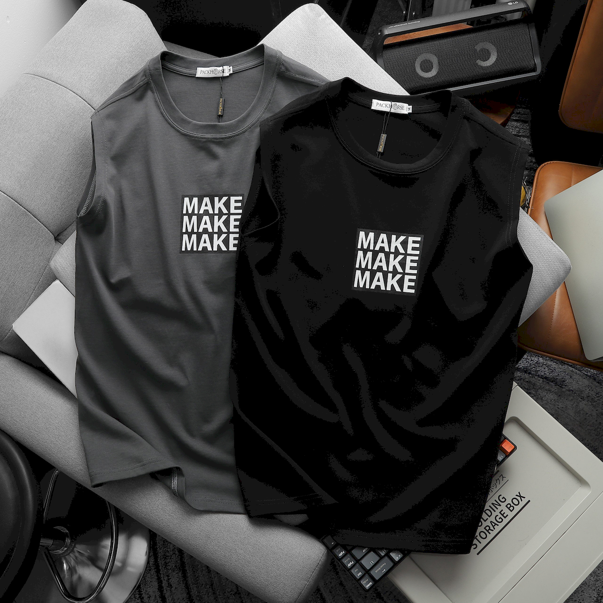 24249_z5425925979321-2d72b824abb5fc019d54c3331d867934_20240510184739-3.png Áo Thun Ba Lỗ Nam Pack Horse In Chữ MAKE - AB517