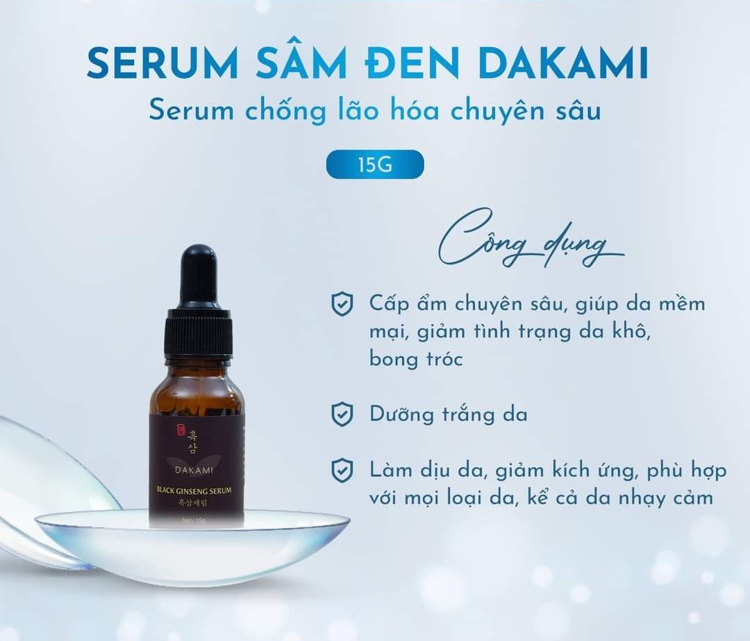 Giá sỉ serum Nhân Sâm Đen Dakami Black Ginseng 15g Giá sỉ serum Nhân Sâm Đen Dakami Black Ginseng 15g