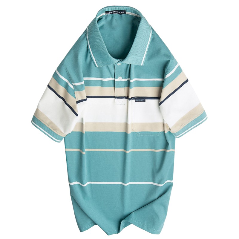 24415_24415-z5485784240803-2ab63526c984cfcc5cb38bbfb555bc69-20240529115836-photoroom_20240819110604-5.jpg Áo Thun Sọc Nam Trung Niên Cổ Bẻ Có Túi Thun Cotton Cao Cấp (Có size 3x) - AS057