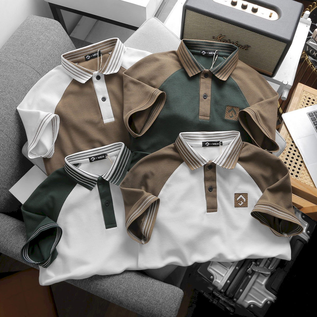 Áo Thun Nam Polo Cổ Bẻ Phối Màu Viền Bo Cổ (Có Size 3x) Áo Thun Nam Polo Cổ Bẻ Phối Màu Viền Bo Cổ (Có Size 3x)