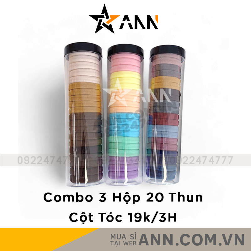 24563_128_20240617152607-2.png Combo 3 Dây Thun Cột Tóc Co Giãn Mềm Mại - Hộp 20 Dây Thun Buộc Tóc Trơn - Giao Ngẫu Nhiên Hộp 19.5cm - CBCOTTOC01