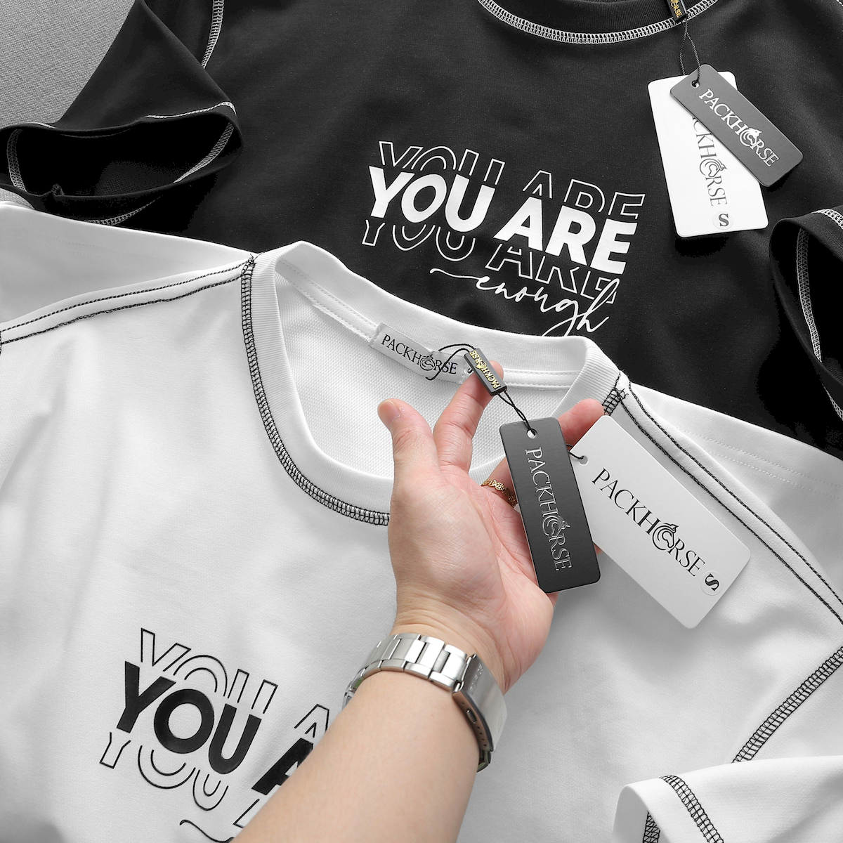 24564_z5546533463320-39770c6faabbb29f0624a7703e36a228_20240617160200-2.png Áo Thun Nam Cổ Tròn Pack Horse In Chữ You Are Enough - AB519