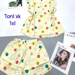 Đồ bộ vải tonl form lớn quần đùi áo sát nác - DBO4790