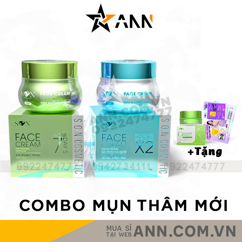 24598_138_20240624145034-1.png Combo Kem Face Hỗ Trợ Giảm Mụn Xanh Lá + Xanh Biển SON Cosmetic Tặng Cao Bưởi Phiên Bản Mới - COMBOSON9