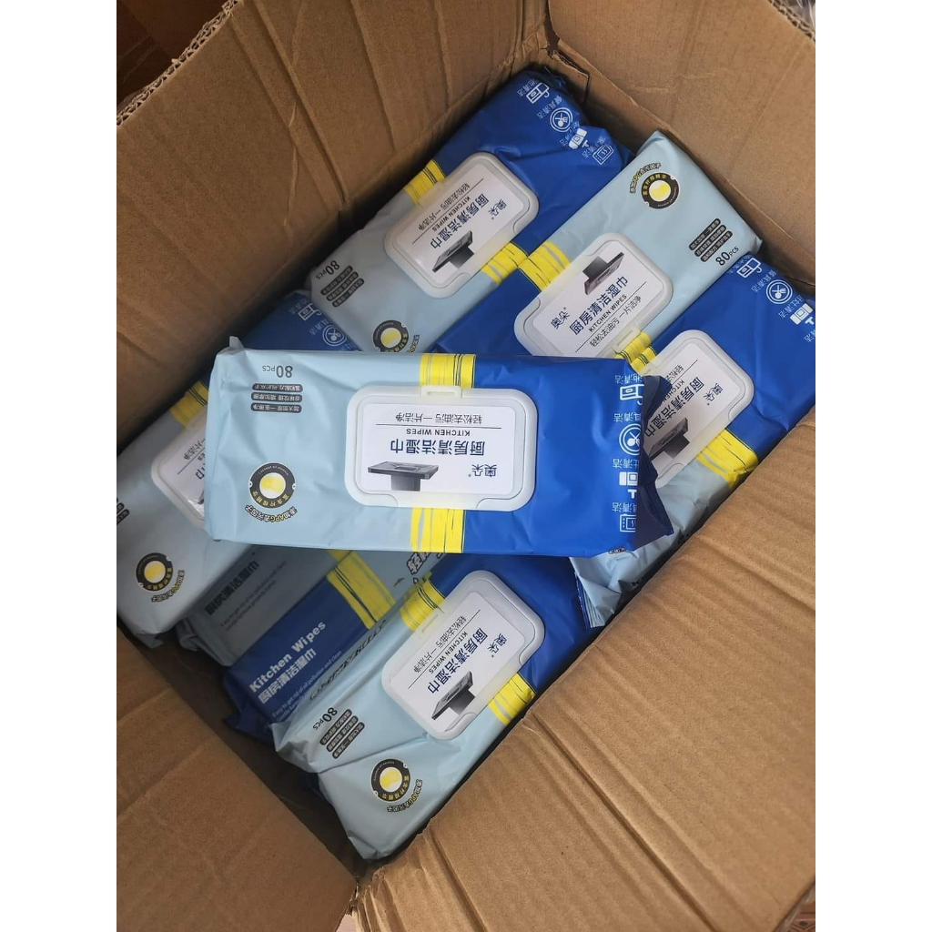 Combo 3 Khăn Ướt Lau Bếp Đa Năng - Khăn Lau Bàn Bếp Bát Đĩa Đa Năng An Toàn 1 Gói 80 Miếng 30x11x5cm Combo 3 Khăn Ướt Lau Bếp Đa Năng - Khăn Lau Bàn Bếp Bát Đĩa Đa Năng An Toàn 1 Gói 80 Miếng 30x11x5cm