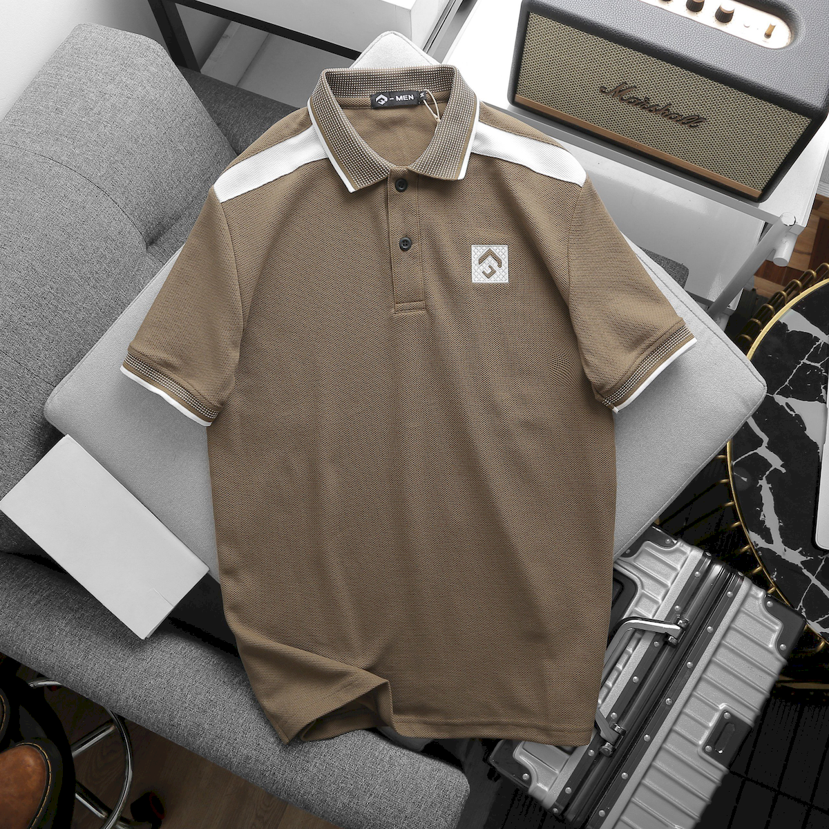 24673_z5623303316962-12154a3b2c2ea9d41a70a06dd9d0065a-result_20240711163642-4.png Áo Thun Nam Cổ Bẻ Thêu Nổi Logo Lục Giác (Có size 3x) - CS229