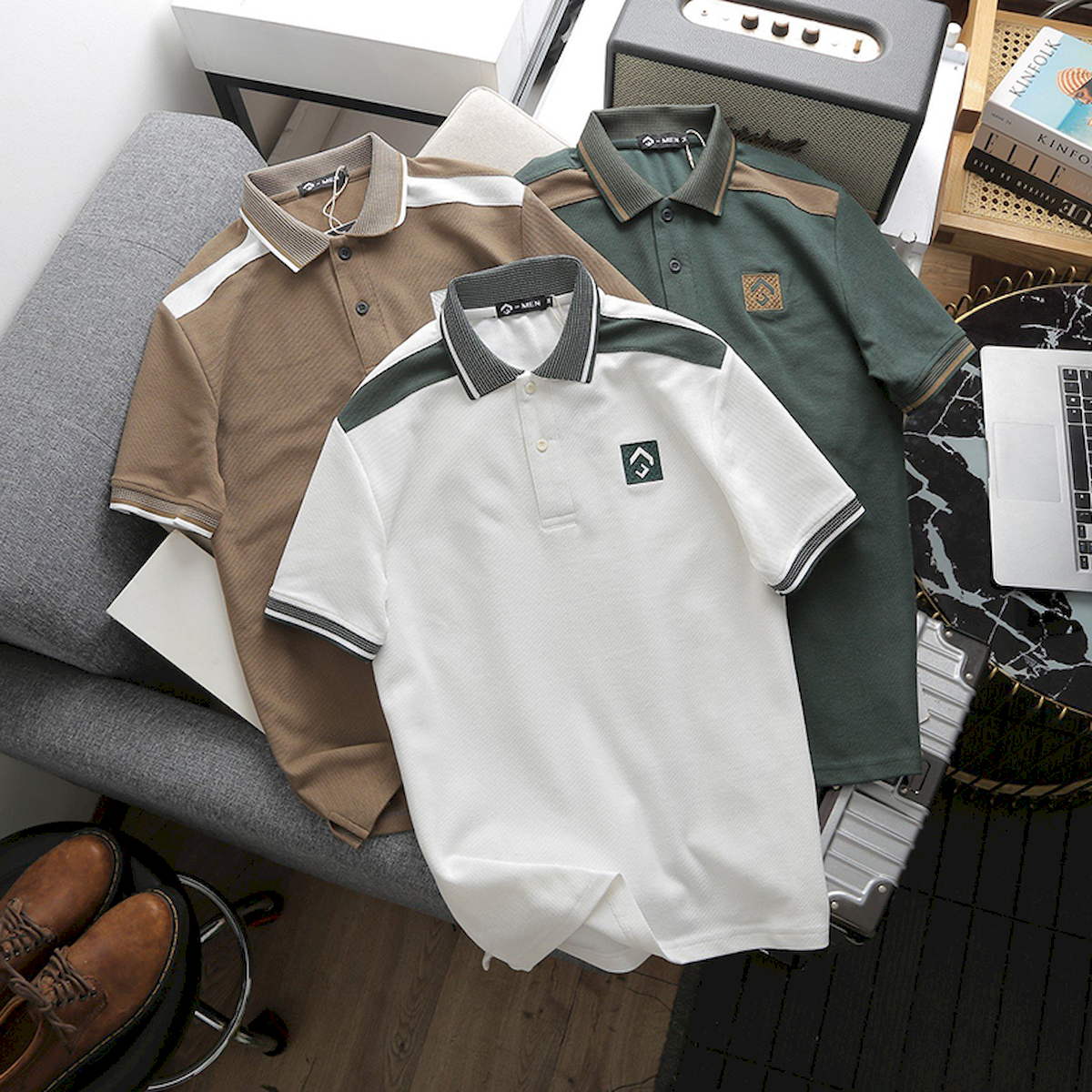 24673_z5623303381061-16926e36111db3458579c6e055f85cba-result_20240711163800-4.png Áo Thun Nam Cổ Bẻ Thêu Nổi Logo Lục Giác (Có size 3x) - CS229