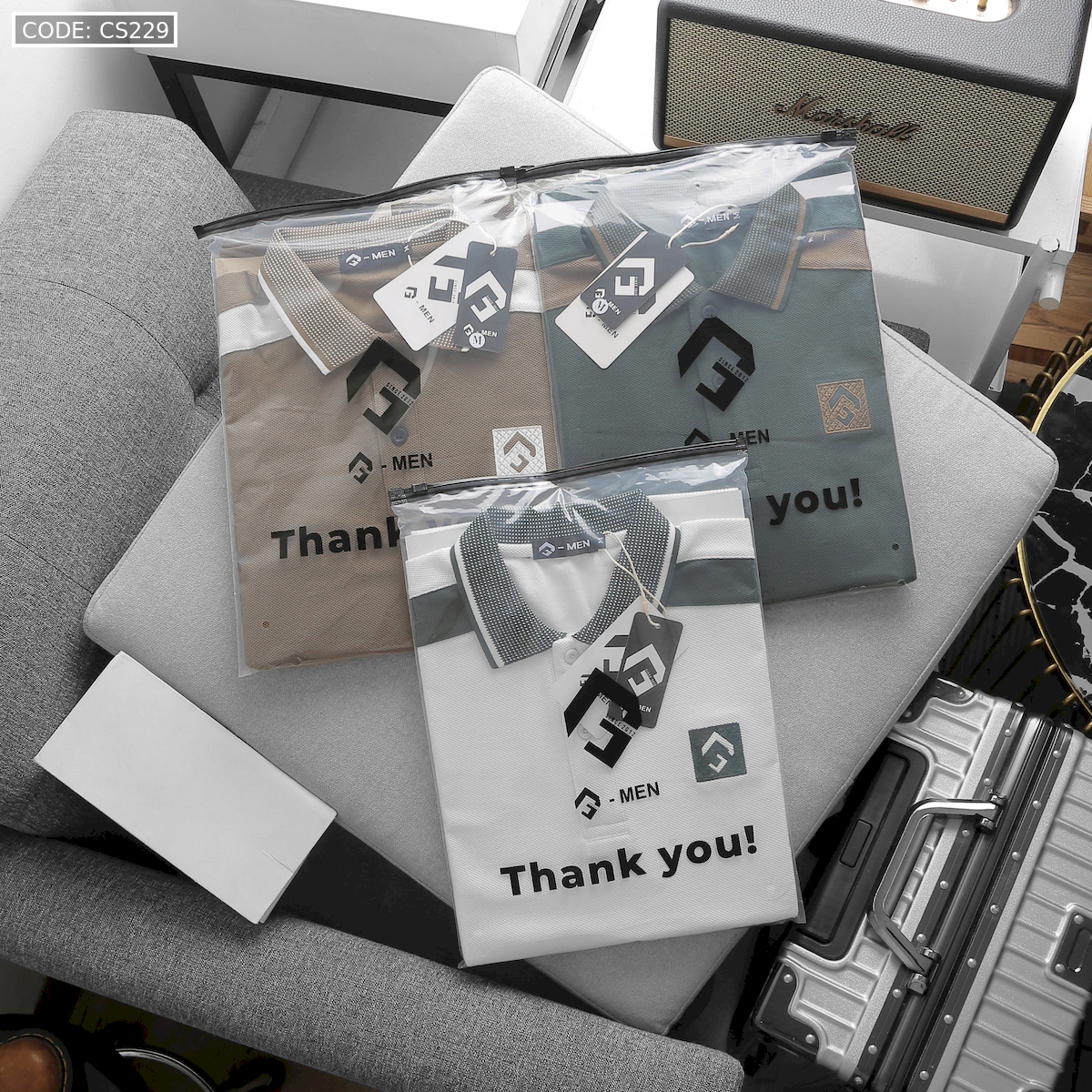 24673_z5623303526937-c850cd1218d4d2518a30f977ef2d098f-result_20240711163836-4.png Áo Thun Nam Cổ Bẻ Thêu Nổi Logo Lục Giác (Có size 3x) - CS229