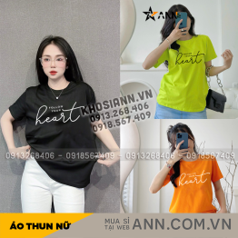 Áo Thun Nữ Cổ Tròn In Chữ Follow Your Heart Size L (50-75kg) - AG1429