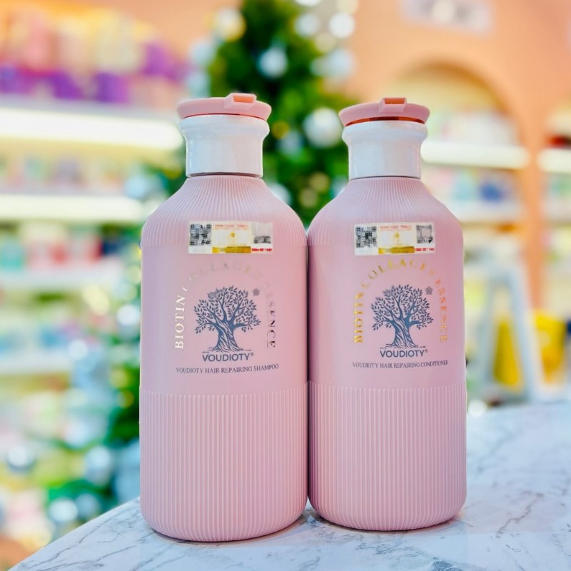 Giá sỉ combo Dầu Gội Xả Biotin Màu Hồng Collagen Essence Pink Voudioty 500ml Giá sỉ combo Dầu Gội Xả Biotin Màu Hồng Collagen Essence Pink Voudioty 500ml