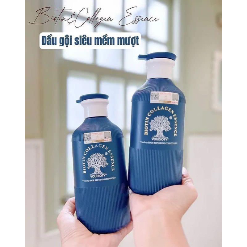 Nguồn sỉ combo Dầu Gội Xả Biotin Collagen Màu Xanh Phục Hồi Siêu Cấp Voudioty 500ml Nguồn sỉ combo Dầu Gội Xả Biotin Collagen Màu Xanh Phục Hồi Siêu Cấp Voudioty 500ml