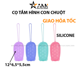 Bông Tắm Tạo Bọt 2 Mặt Bằng Silicon Hình Chuột - Bông Tắm Silicon Mềm Mại 12x6,5x5,5cm - CTHCC01