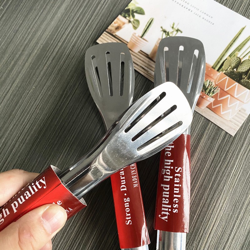 24838_26-1_20240814103755-4.jpg Kẹp Gắp Thức Ăn Bằng Inox - Kẹp Gắp Đồ Nướng Gắp Thịt Đầu Khía 28,5cm - KGDK01