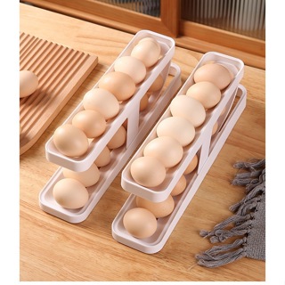 Nguồn sỉ khay Đựng Trứng Tự Lăn - Khay Đựng Trứng 2 Tầng Thiết Kế Gọn Gàng 36x8x10,5cm Nguồn sỉ khay Đựng Trứng Tự Lăn - Khay Đựng Trứng 2 Tầng Thiết Kế Gọn Gàng 36x8x10,5cm
